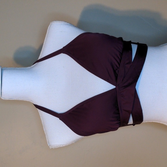 KONA SOL Faux Wrap Halter Bikini with Poppin Cherry String Bikini Bottom Size L - Picture 3 of 13